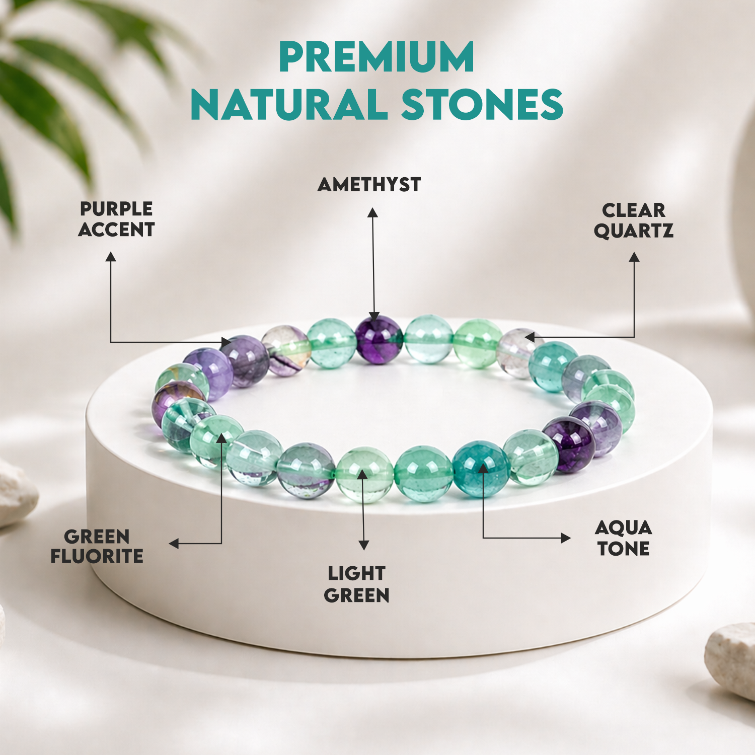 Multi Fluorite Concentration Bracelet