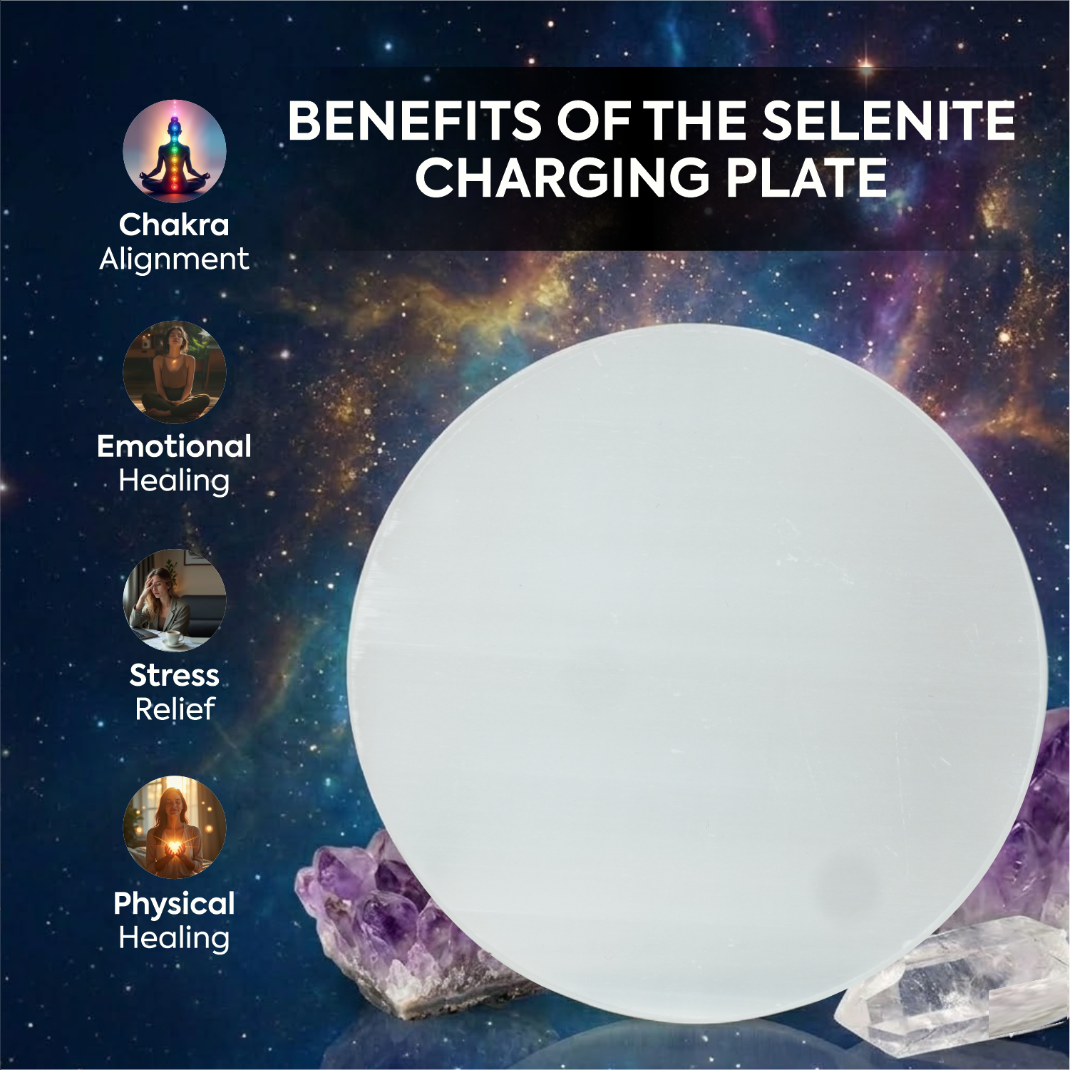 Crystal Recharge Selenite Plate