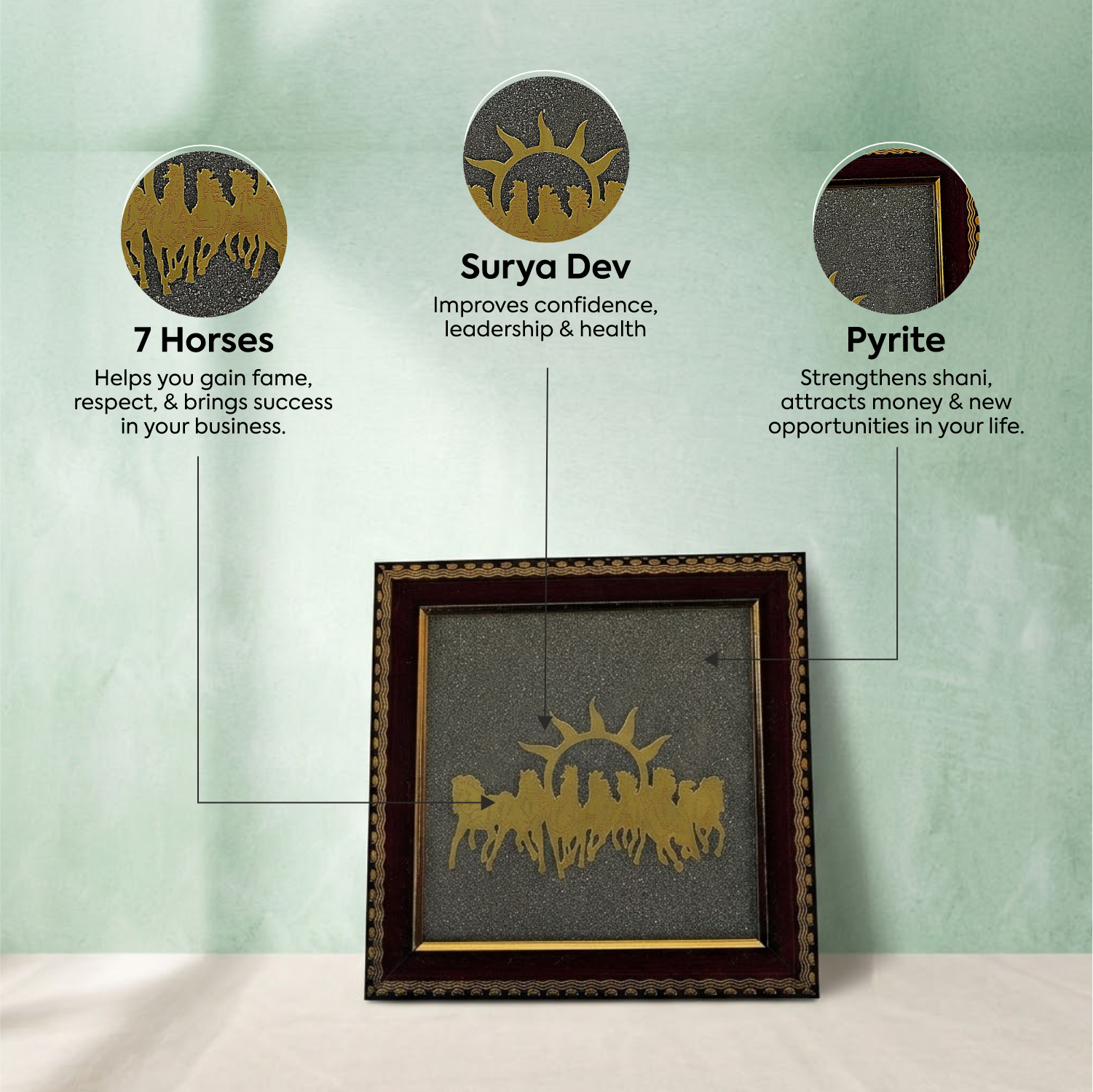 7 Horse Pyrite Frame