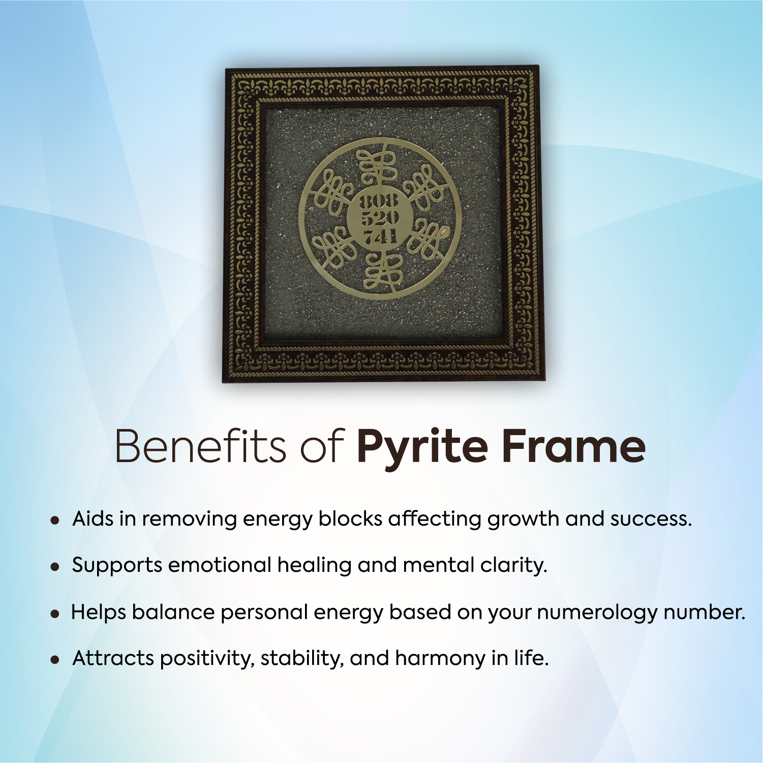 Zibu Symbol Pyrite Frame