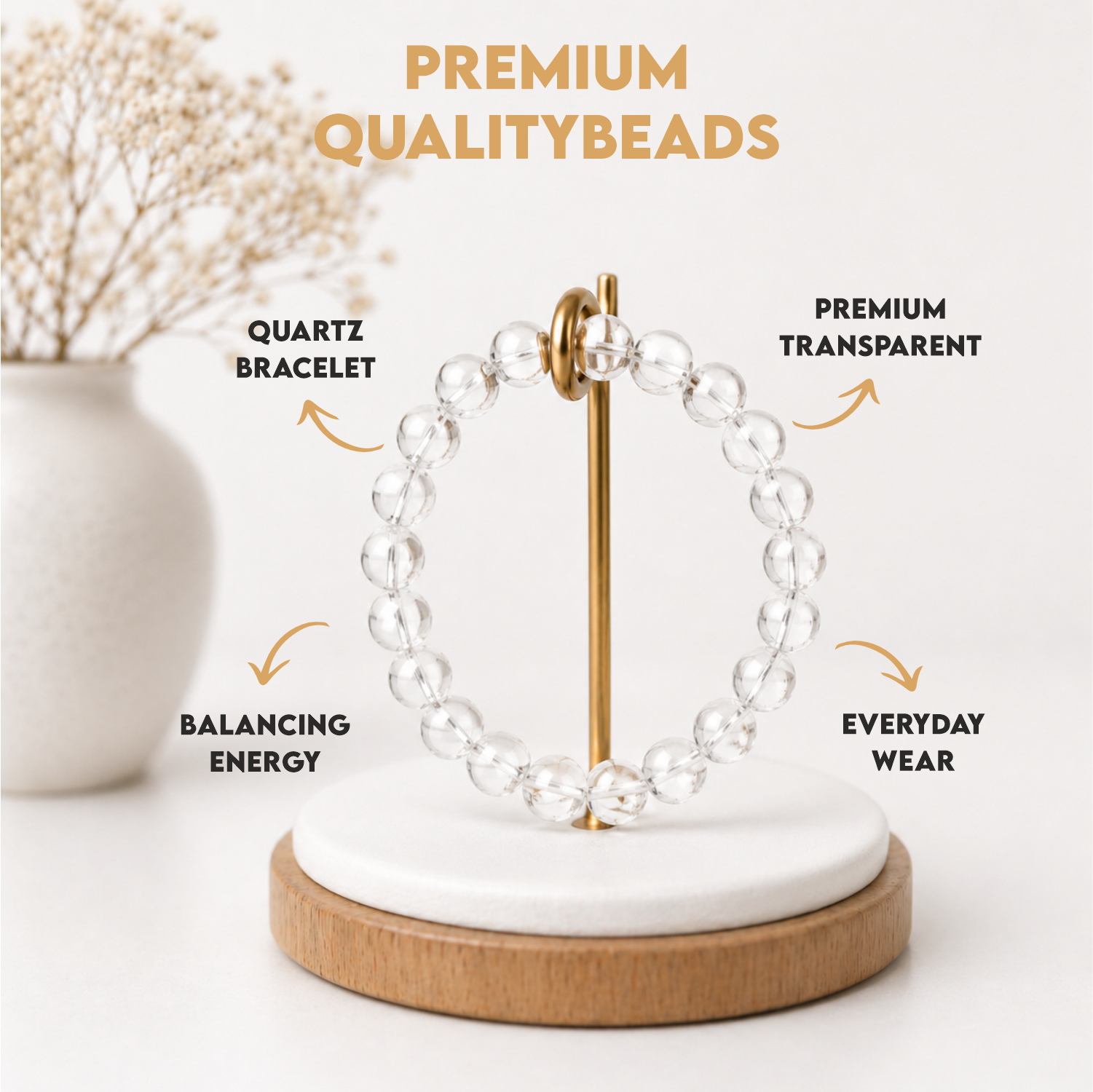 Clear Quartz Manifestation Bracelet