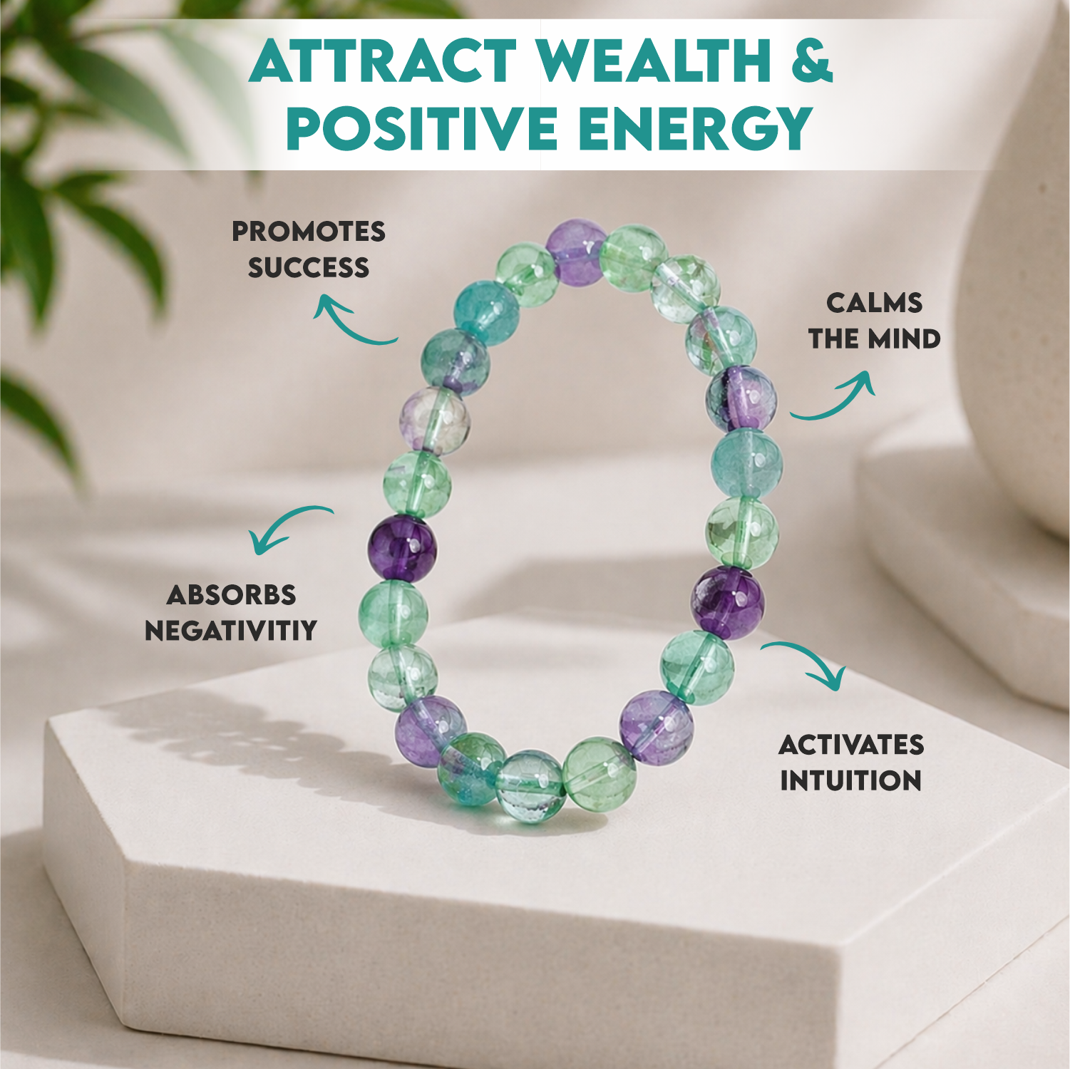 Multi Fluorite Concentration Bracelet