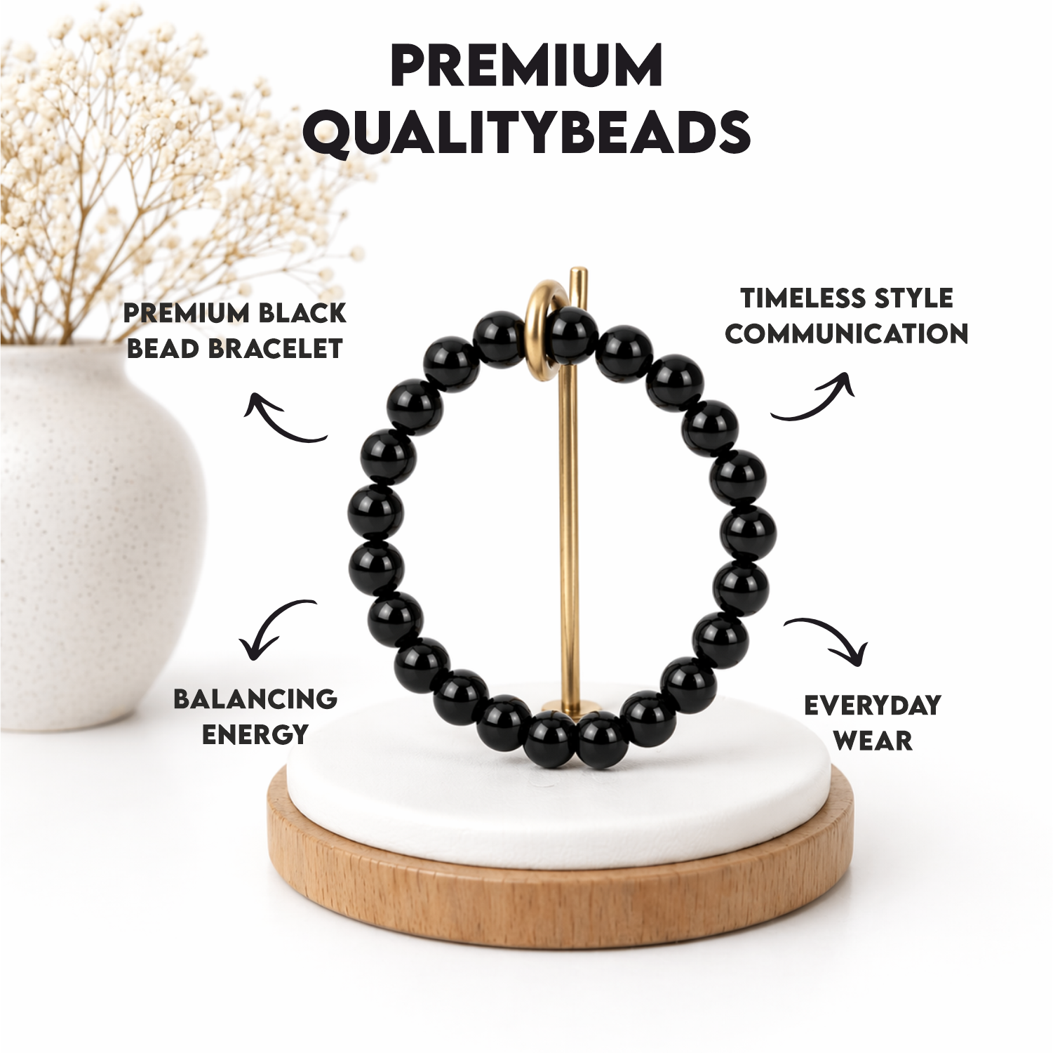 Black Tourmaline Aura Protection Bracelet
