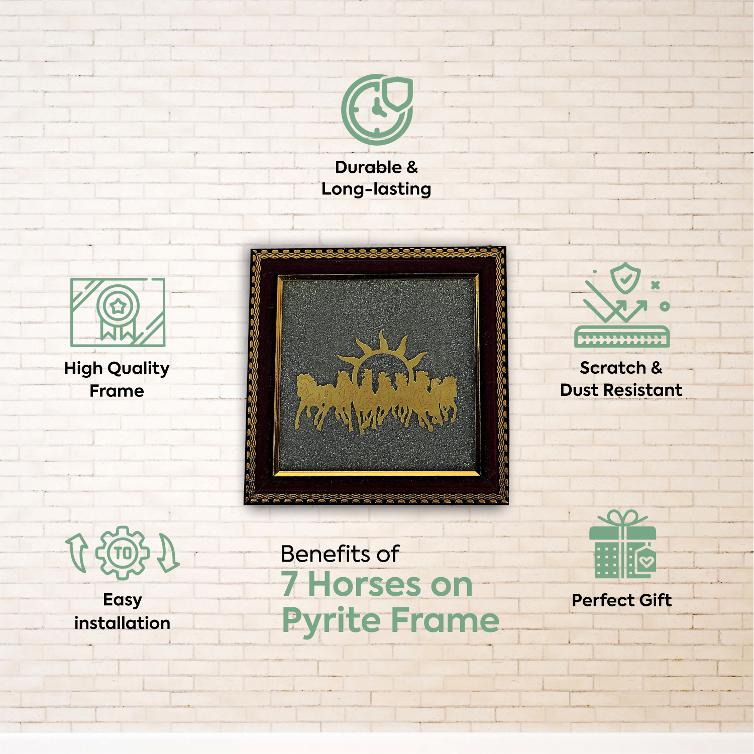 7 Horse Pyrite Frame