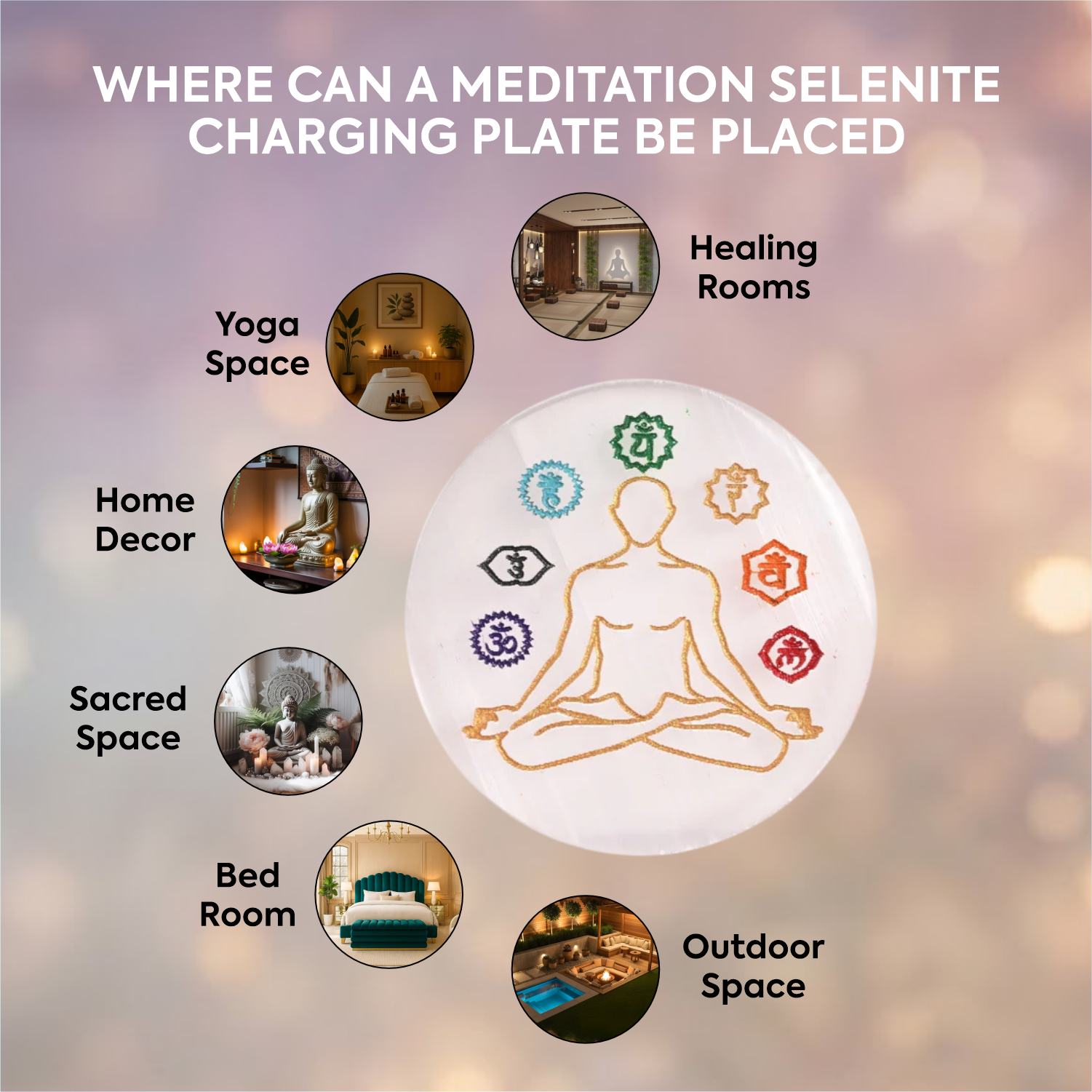 Crystal Recharge Selenite Plate