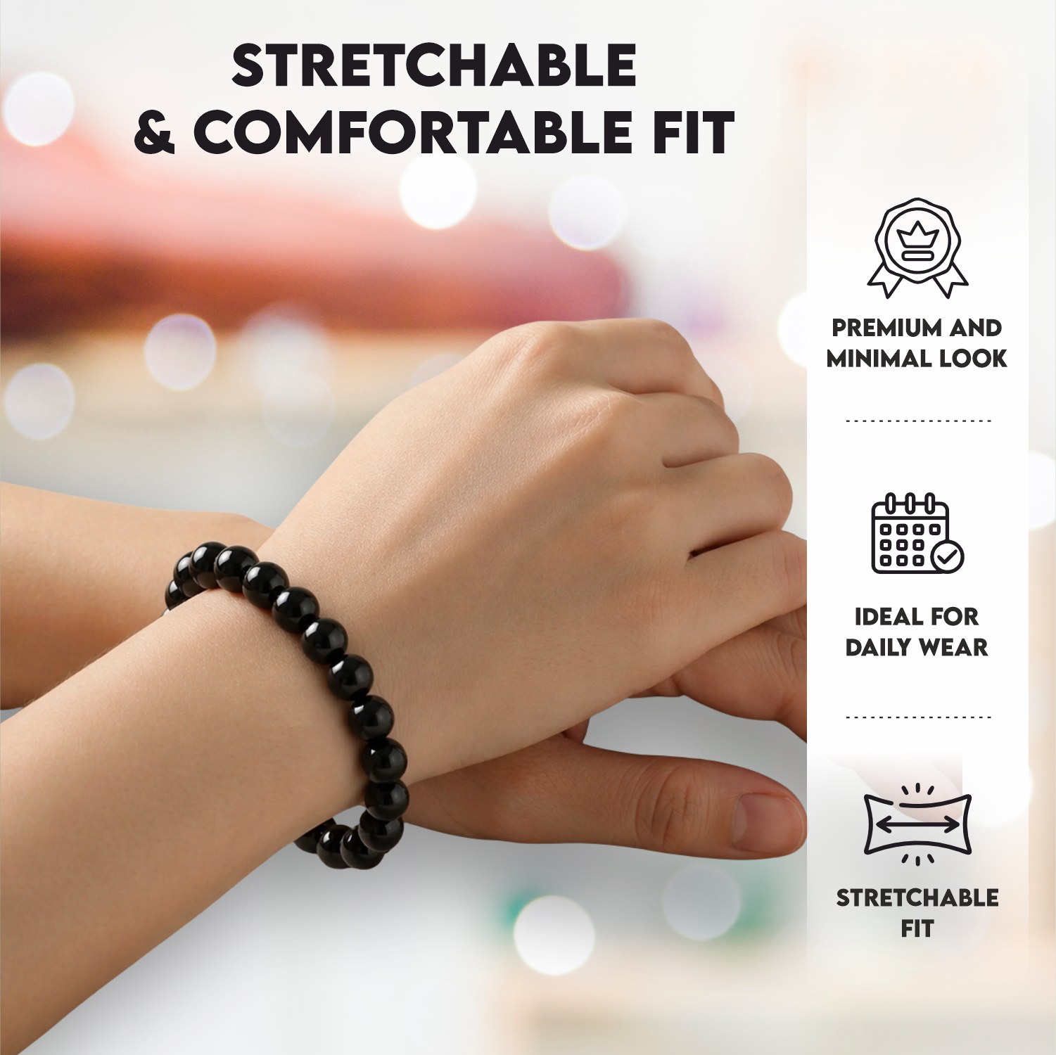 Black Tourmaline Aura Protection Bracelet