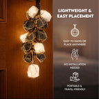 Selenite and Black Tourmaline Hanging