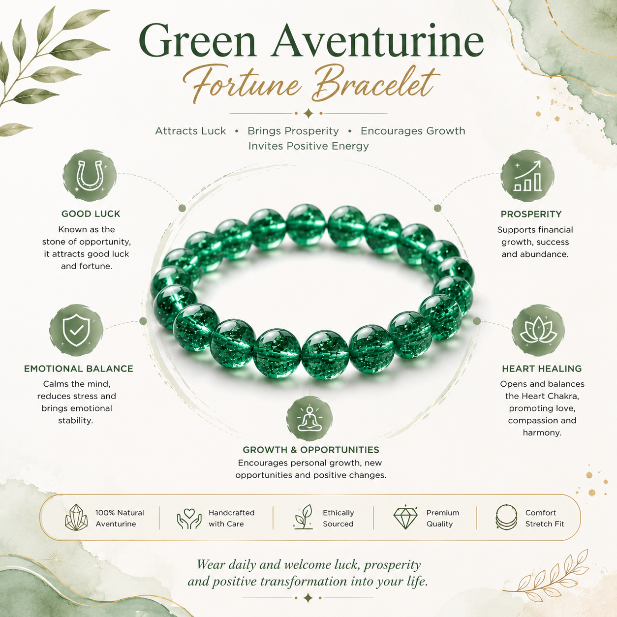 Green Aventurine Fortune Bracelet