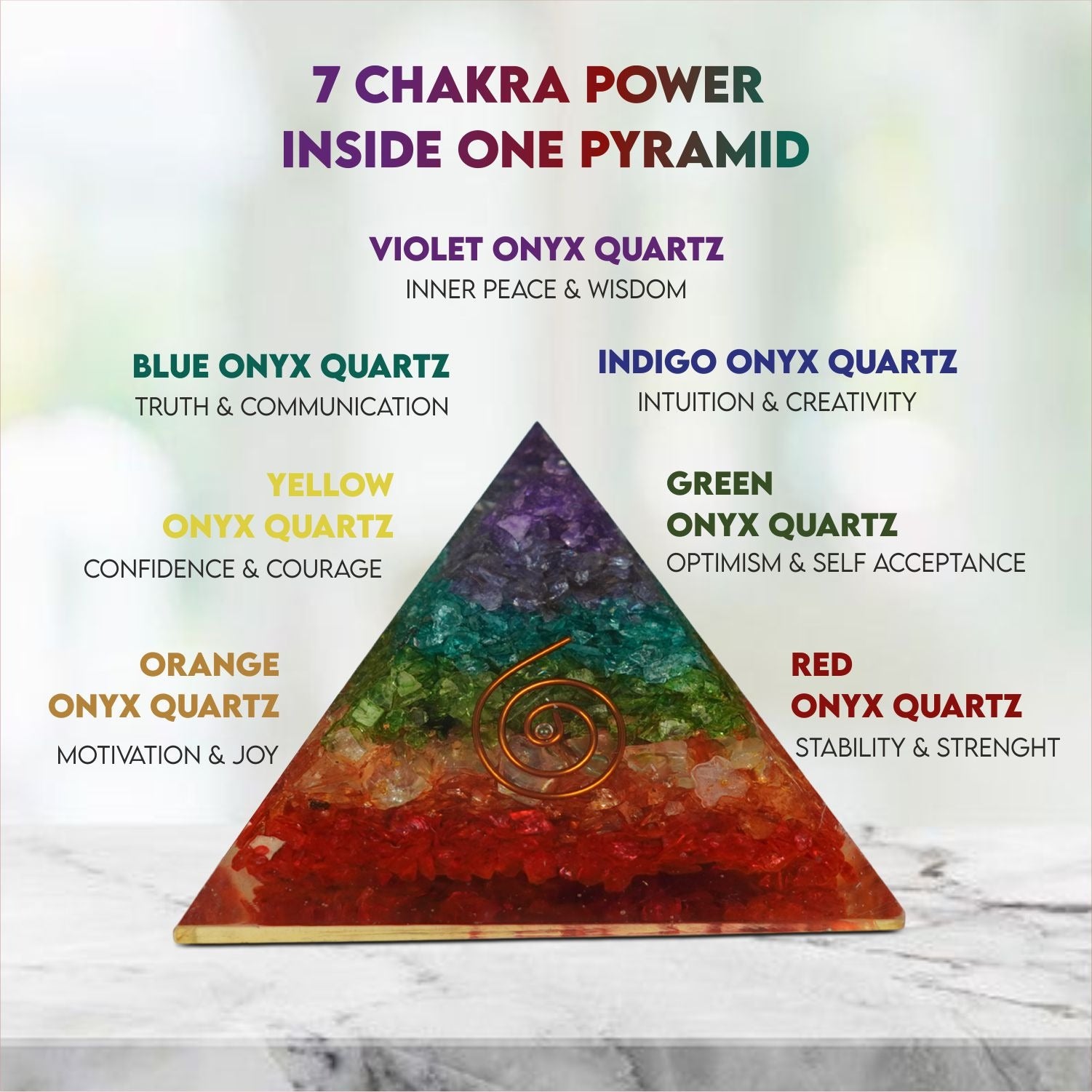 7 Chakra Alignment Pyramid
