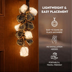 Selenite and Black Tourmaline Hanging
